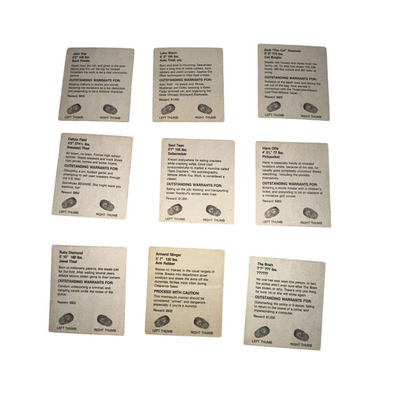 Vtg Parker Brothers Stop Thief Electronic Cops Robbers Board Game Wanted Cards - Picture 5 of 8